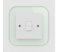 Expression Products Single Light Switch or Plug Socket Back Plate Finger Surround Panel Glass Effect Free Trolley Token Material Sample Included per Shipment