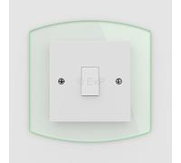 Expression Products Single Light Switch or Plug Socket Back Plate Finger Surround Panel Glass Effect Free Trolley Token Material Sample Included per Shipment