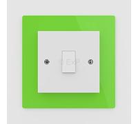 Expression Products Single Light Switch or Plug Socket Back Plate Finger Surround Panel Lime Free Trolley Token Material Sample Included per Shipment