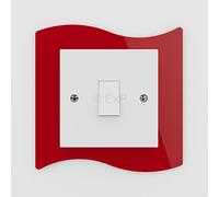 Expression Products Single Light Switch or Plug Socket Back Plate Finger Surround Panel Red Free Trolley Token Material Sample Included per Shipment