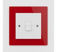 Expression Products Single Light Switch or Plug Socket Back Plate Finger Surround Panel Red Free Trolley Token Material Sample Included per Shipment