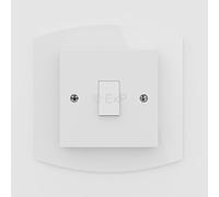 Expression Products Single Light Switch or Plug Socket Back Plate Finger Surround Panel White Free Trolley Token Material Sample Included per Shipment