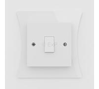 Expression Products Single Light Switch or Plug Socket Back Plate Finger Surround Panel White Free Trolley Token Material Sample Included per Shipment