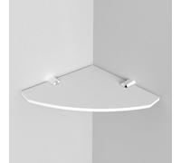 Expression Products Small Acrylic Corner Safety Shelf - 150mm - approx 6", Free Trolley Token Material Sample Included per Shipment - White