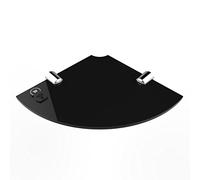 Expression Products Small Acrylic Corner Shelf - 150mm - approx 6" suitable for computer speaker, webcam etc, Free Trolley Token Material Sample Included per Shipment, Black