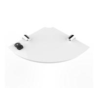 Expression Products Small Acrylic Corner Shelf - 150mm - approx 6" suitable for computer speaker, webcam etc, Free Trolley Token Material Sample Included per Shipment, White