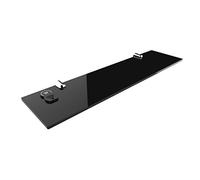 Expression Products Straight Acrylic Safety Shelf 400mm x100mm, Bathroom, Bedroom, Office, Free Trolley Token Material Sample Included per Shipment, Black