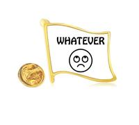 Expression Whatever Choice Influence Golden Metal Flag Lapel Pin Badge