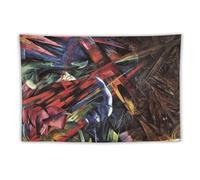 Expressionist Franz Marc's The Fate of The Animals Poster Art Print Painting Tapestry Wall Tapestries Bedroom Home Decor Gift Room Aesthetic 40"x60"
