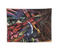 Expressionist Franz Marc's The Fate of The Animals Poster Wall Art Tapestry Print Paint Artworks Modern Decor Bedroom Tapestries 60"x80"