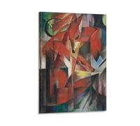 Expressionist Franz Marc's The Fox Poster Artworks Canvas Poster Wall Art Prints Home Modern Decor 24x36inch(60x90cm)