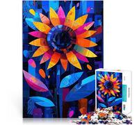 Expressionist Geometry Sunflower 鈥7Vibrant Abstract Floral ArtPuzzles for teenagers 2000 Piece family fun games Gift For Birthdays 70x100cm