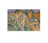 Expressionist Painters Ernst Ludwig Kirchner Into The Sea Poster Canvas Wall Art Poster Decorative Modern Home Print Picture Artworks Posters 16x24inch(40x60cm)