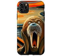 Expressionist Scream Funny Arctic Surreal Humor Sea Walrus Case for iPhone 11 Pro Max