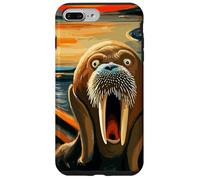 Expressionist Scream Funny Arctic Surreal Humor Sea Walrus Case for iPhone 7 Plus/8 Plus