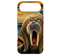 Expressionist Scream Funny Arctic Surreal Humor Sea Walrus Case for iPhone Air