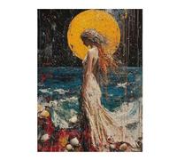 Expressionist The Birth of Venus - Bold Conte Jigsaw Puzzle, 500 Piece | Jigsaw Puzzle Gift - defined colour areas for easier piece sorting over several sessions.