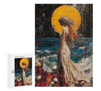 Expressionist The Birth of Venus - Bold Contemporary Art Reinterpretation - Decorative Wooden Puzzle, 300 PCS, Mindful Gift for Adults; for Shared Table Time