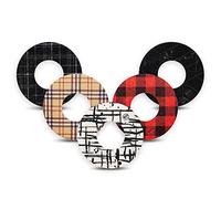 ExpressionMed - Adhesive Patch for style Libre (5-Pack) - Made in The USA, Waterproof, Split Backing, CGM Tape (Patterns and Plaids Variety Pack)