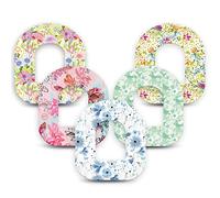 ExpressionMed - Adhesive Patches for Omnipod (Pack of 5) - Made in The USA, Waterproof, Non-Fraying, Pre-Cut CGM Sensor Tapes (Pastel Flowers Variety Pack)