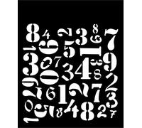 Expressions Craft Stencils Jumbled Numbers | for Mixed Media, Wall Painting, Art and Craft, Home Decor, DIY Craft, Card Making and Fabric Painting, 6"X6"………