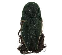 Expressiotn Women's Glitter Decor Head Scarf, Elegant Hair Band, Rhinestone Head Scarf 31.5 Inch, Fashion Head for Hair (Green,One Size)