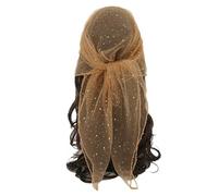 Expressiotn Women's Glitter Decor Head Scarf, Elegant Hair Band, Rhinestone Head Scarf 31.5 Inch, Fashion Head for Hair (Gold,One Size)
