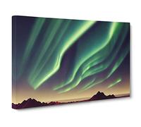 Expressive Aurora Borealis Canvas Wall Art Print 30x20 Inch