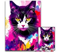 Expressive Cat Design Jigsaw Puzzles for Adults 1000 Piece Difficult Puzzles for Adults for Birthdays And Holidays 1000 PCS(38x26cm)