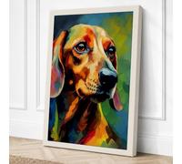 Expressive Dog Portrait Canvas Wall Art Print 30x20 Inch