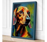 Expressive Dog Portrait Canvas Wall Art Print 36x24 Inch
