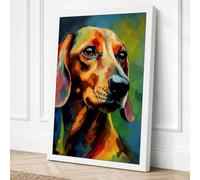 Expressive Dog Portrait Canvas Wall Art Print 36x24 Inch