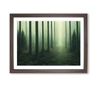 Expressive Forest Framed Print | A2 Walnut Framed Wall Art | Ready to Hang | Modern Landscape Picture | Living Room Bedroom Lounge Office