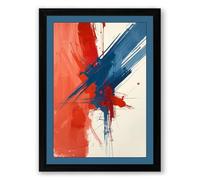 Expressive Gesture Abstract Framed Wall Art Print A2 (59.4×42cm) Black, Wall Decor for Living Room, Bedroom, Office & Home, Ready to Hang, Art Gift