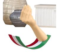 Expressive Hand Sign Figurine - Modern Gesture Ornament | Solid Resin Form with Visual Focus Function, Interior Decor Category Piece for Living Room Styling Application