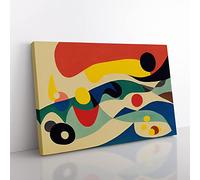 Expressive Modern Abstract Art Canvas Wall Art Print Ready to Hang, Framed Picture for Living Room Bedroom Home Office Décor, 60x40 cm (24x16 Inch)