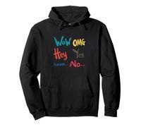 Expressive Reaction Words Funny Casual Everyday Phrases Pullover Hoodie