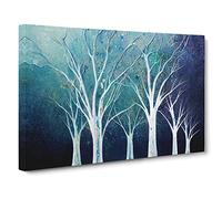 Expressive Trees Canvas Print | Gallery Wrapped 30mm Frame Wall Art | 30x20 inches | Ready to Hang | Abstract Landscape Picture | Living Room Bedroom Lounge Office