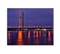 Expressive Views Along the Düsseldorf Rhine Promenade，1000 Piece Jigsaw Puzzles for Adults Kids Challenge Toy Family Game Home Decoration Birthday Gifts（50x70cm）-BC86