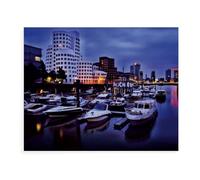 Expressive Views Along the Düsseldorf Rhine Promenade，Jigsaw Puzzle 1000 Piece Game Artwork Travel Souvenir（38x26cm）-BC85