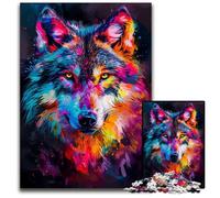 Expressive Wolf JigsawPuzzle 1000 Pieces for Adults Paper Jigsaw Creative Family GameHome Decor for Teenagers 1000 PCS(38x26cm)