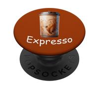 Expresso Coffee and coffee tumbler image. PopSockets Adhesive PopGrip