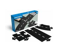 Waytoplay Expressway, 16 Piece Circuit for Toy Cars - Flexible, Indestructible, and Waterproof - Modular Car Tracks - Made in the Netherlands