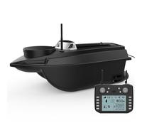 ExPrismarx RC Bait Boat, V030 12V 2.4G High-Speed GPS Fishing Bait Boat 800m Remote Control with 40 Waypoints & 3KG capacity Dual-Hopper, Ideal for Bait Delivery Carp Fishing(Basic Version)