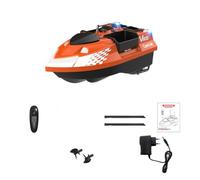 ExPrismarx RC Bait Boat, V802 High-Efficiency GPS Fishing Bait Boat with Dual Antenna 4 Compartment & 3KG Large Capacity, Ideal for Bait Delivery Carp Fishing (EU Style/Orange)
