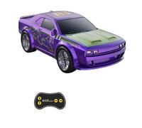 ExPrismarx RC Drift Car, 1:43 2.4G 5CH Mini RC Alloy Racing Car with Dual-Speed Modes, App Control & Multi-Light System, Ideal for Adults Youth（Purple