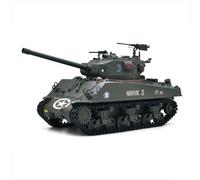 ExPrismarx RC Tank, 1:16 M4A3 Sherman VVSS Early Remote Control Tank with Metal Tracks, 360° Turret, Smoke, Sound & Infrared Battle System, 2.4GHz Military RC Vehicle for Adults Youth (Olive Green)