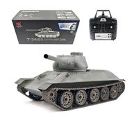 ExPrismarx RC Tank, 1/16 Scale 2.4G Full-Proportional Soviet T-34/85 RC Tank with Sound Smoke, Infrared Battle System & BB Firing, Remote control Vehicles for Adult Enthusiasts (RTR/Pro Version)