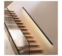 exproyzk Aluminum LED Handrail Wall Mounted Staircase handrail Indoor Outdoor Stair Hand Railing(Black-Right,59"/1.5m)
