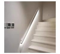 exproyzk Aluminum LED Handrail Wall Mounted Staircase handrail Indoor Outdoor Stair Hand Railing(Whit-Left,47.3"/1.2m)